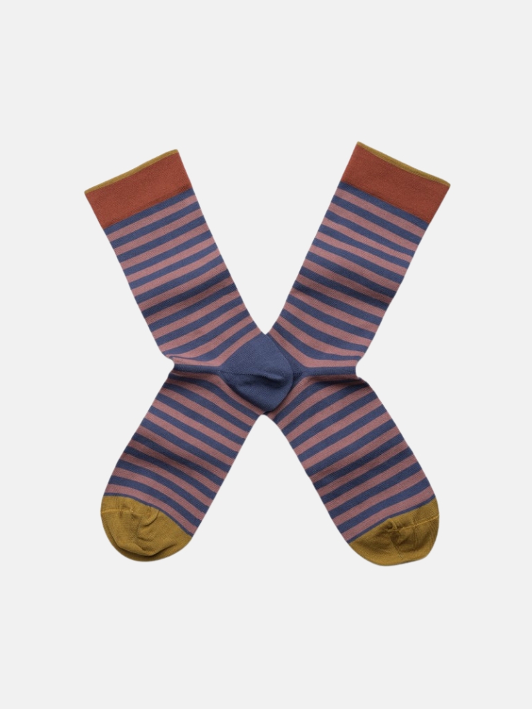 Socken - Chausette Rayures Raisin