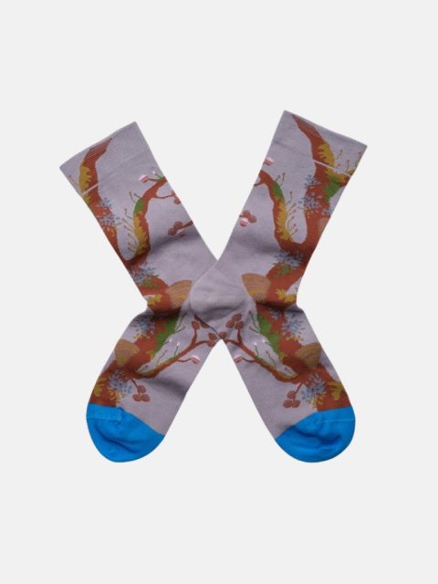 Socken - Chaussette Arbre Gris-Mauve