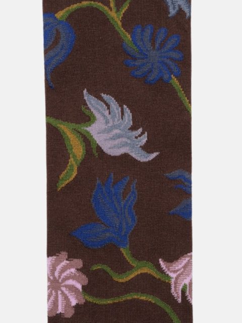 Alternative view of Socken - Mi-Bas Fleurs Chataigne