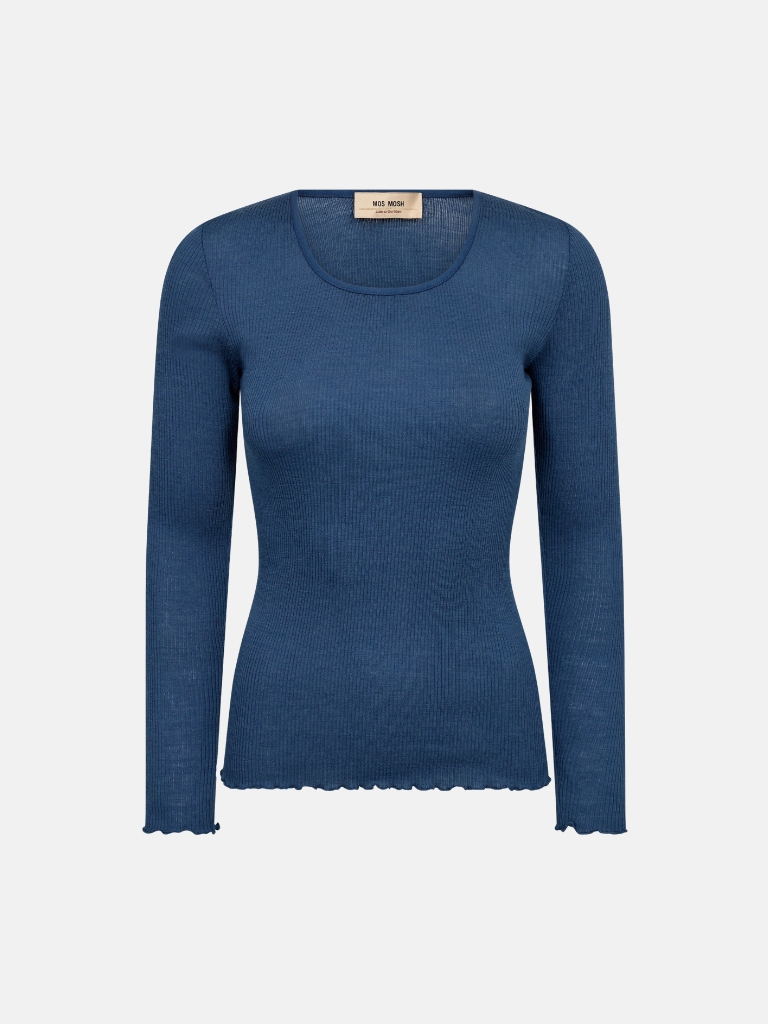 T-Shirt - MMElaine Seamless O-LS, Ensign Blue