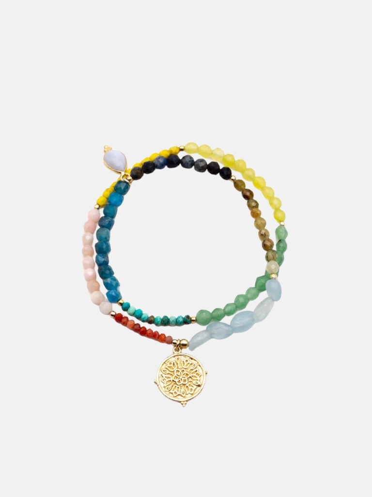 Armband -  A25 Mala Twin Blue Pash