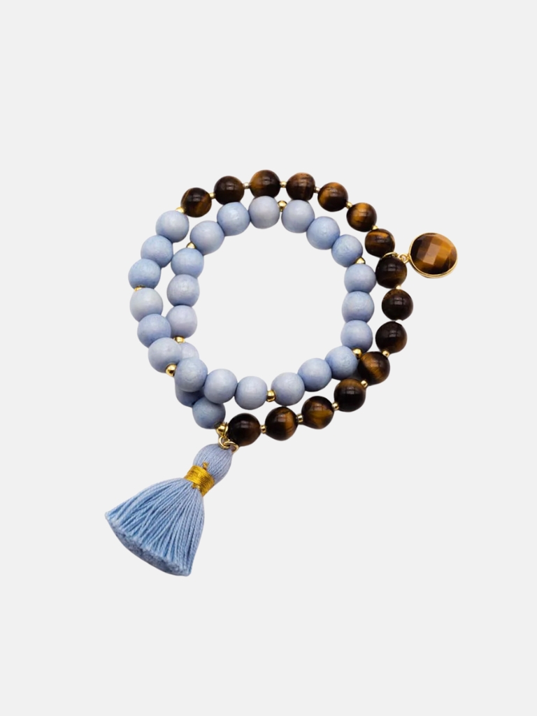 Armband - A25 Mala Twin Blue Tiger