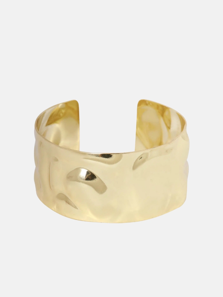 Armband - Wide Glossy Hammered Bangle
