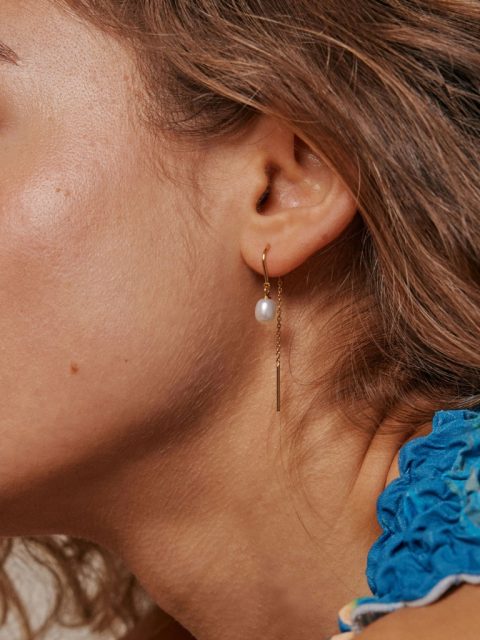 Alternative view of Ohrringe - Eleanor Pearl, Gold