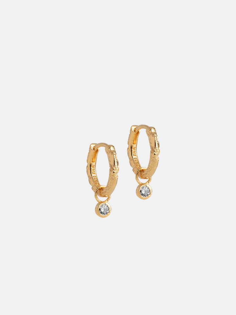 Ohrringe - Hoops Belle CZ, Gold