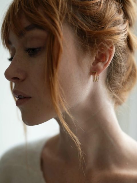 Alternative view of Ohrstecker - Brick Studs With Chains