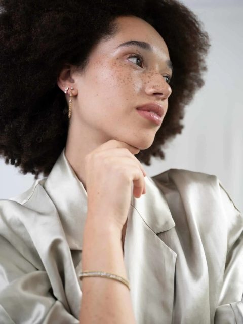 Alternative view of Ohrstecker - Fine Duo Strass (M)