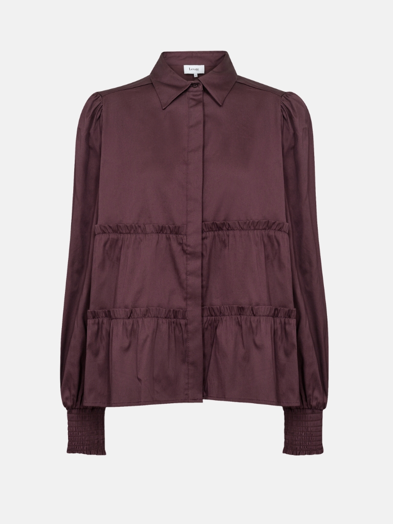 Shirt - LR Isla Solid 9, Bordeaux