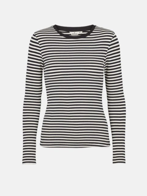 Shirt - Ludmilla LS, Whisper White/ Black/ Black Trim