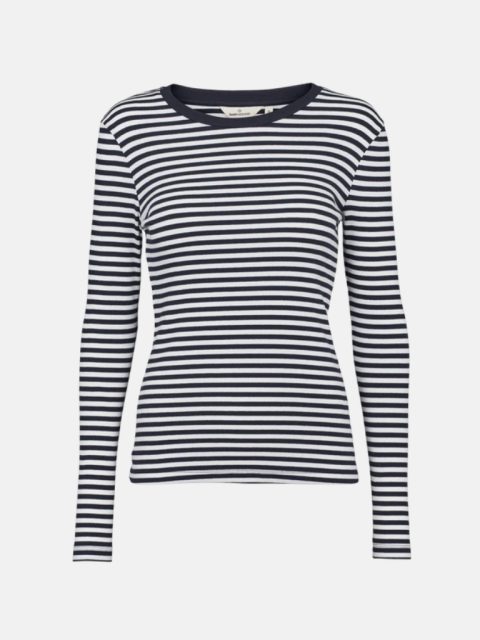 Shirt - Ludmilla LS, Sky Captain / Bright White