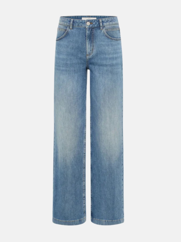 Jeans - Marlenejeans GOTS, stonewash blue denim