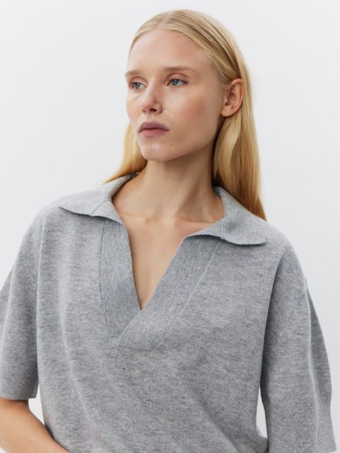 Alternative view of Pullover - AmalySW Knit, Light Grey Melange