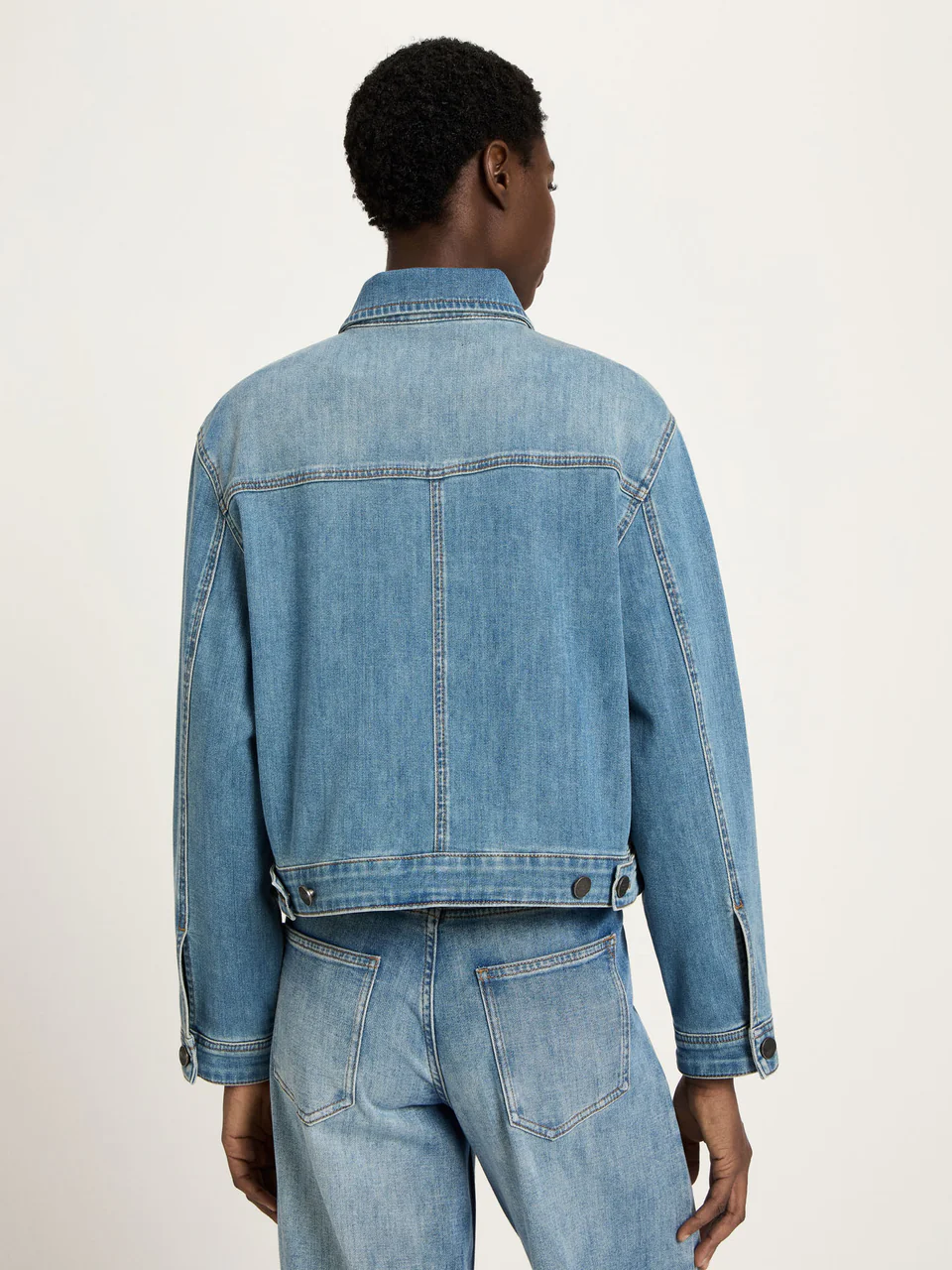 Jacke - Jeansjacke GOTS, stonewash blue denim – Bild 5