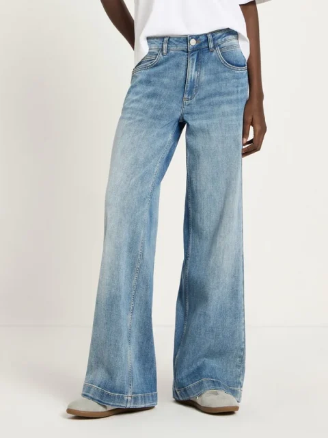 Jeans - Marlenejeans GOTS, stonewash blue denim