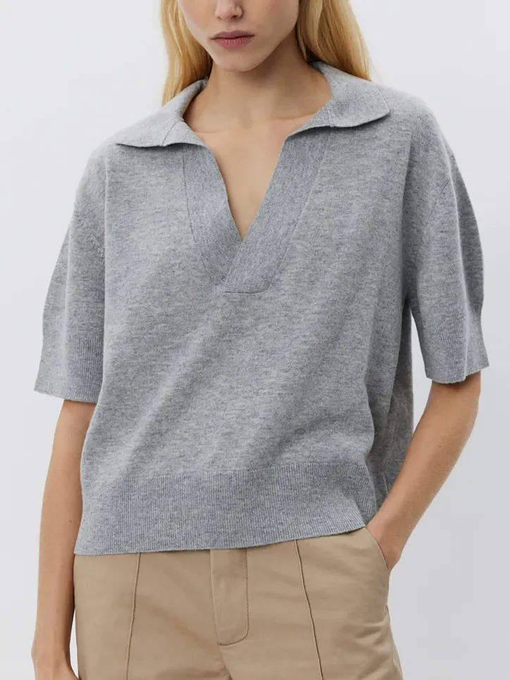 Pullover - AmalySW Knit, Light Grey Melange