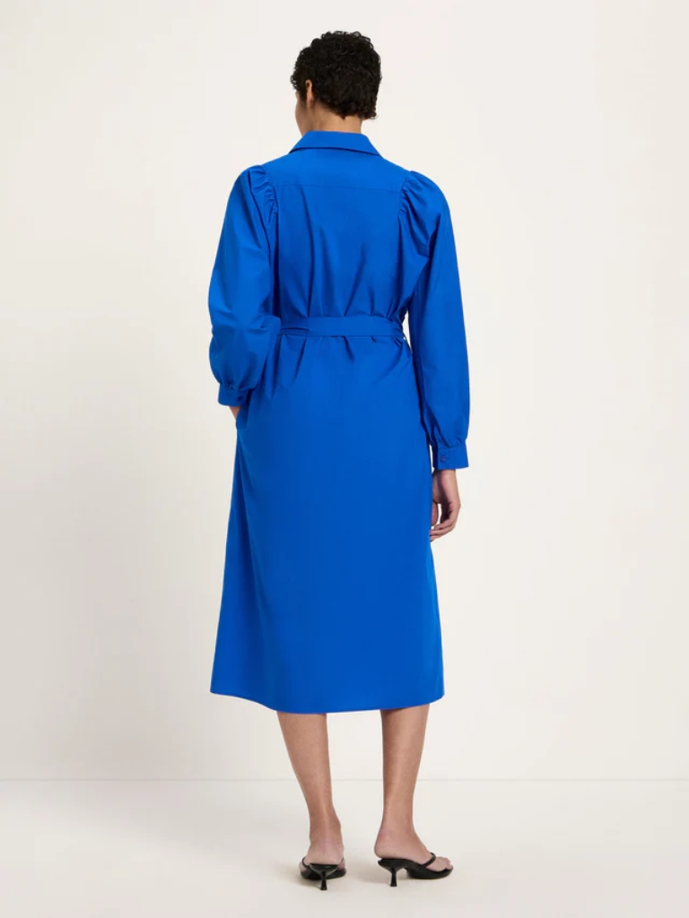 Kleid - Kleid mit Kräuseln GOTS, lapis – Bild 3