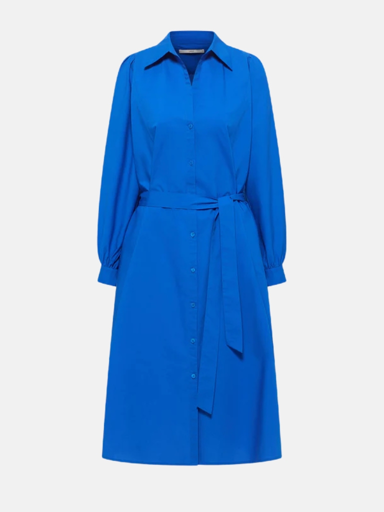 Kleid -  Kleid mit Kräuseln GOTS, lapis