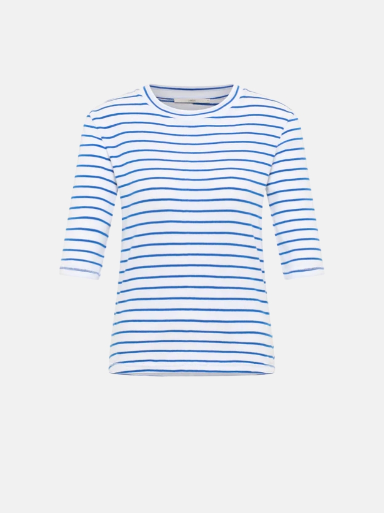 Shirt - Halbarmshirt GOTS, white/ lapis