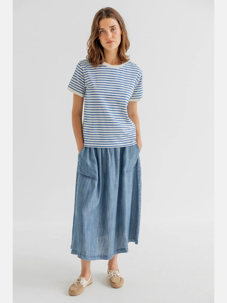 T-Shirt - Bella, Chalk/Blue