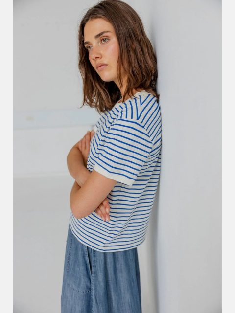 Alternative view of T-Shirt - Bella, Chalk/Blue