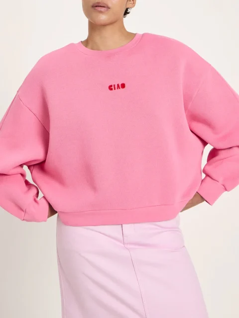 Pullover - Sweatshirt GOTS, bright orchid