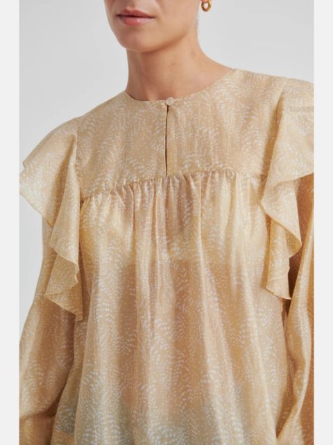 Alternative view of Bluse - Hide Ruffle, Oxford Tan