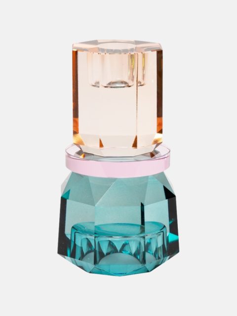 Kristallhalter - Petrol / Pink / Pfirsich