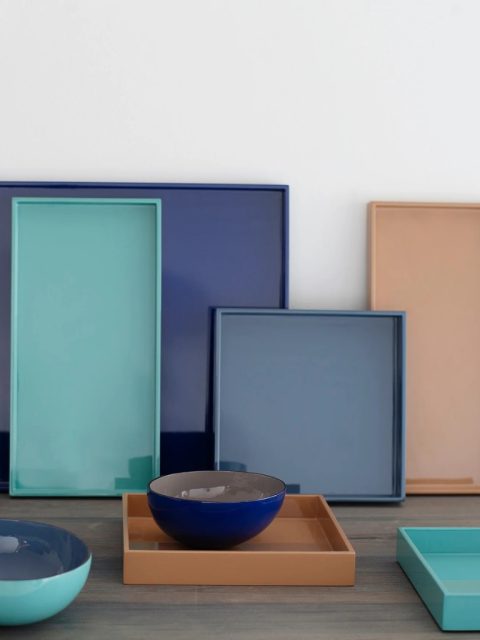 Alternative view of Tablett - Lack, 20x20, Denim