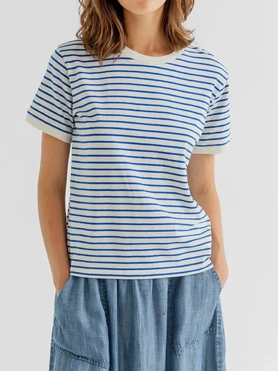 T-Shirt - Bella, Chalk/Blue