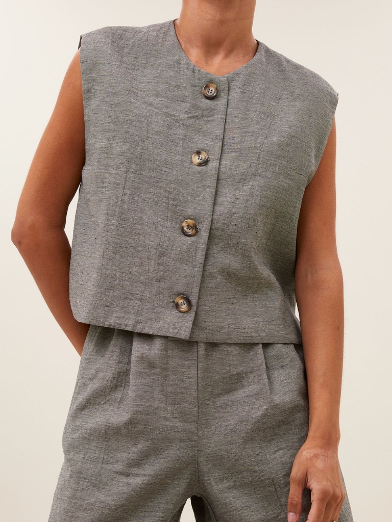 Gilet - Nori Melange, Charcoal Melee