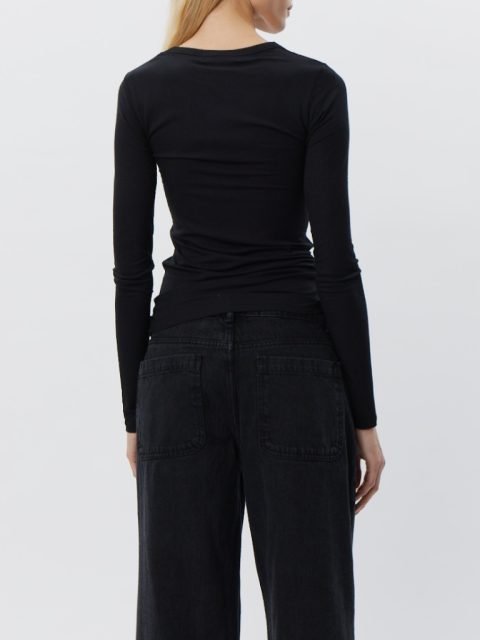 Alternative view of Shirt - PatriciaSW, Long Sleeve, Black