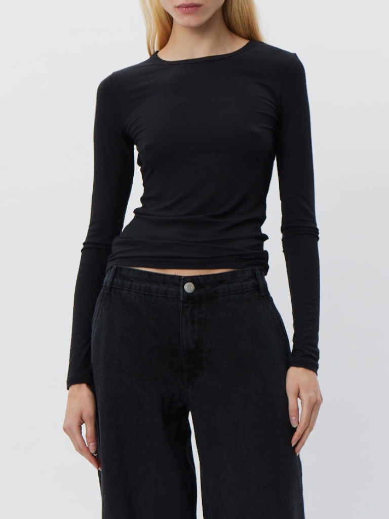 Shirt - PatriciaSW, Long Sleeve, Black