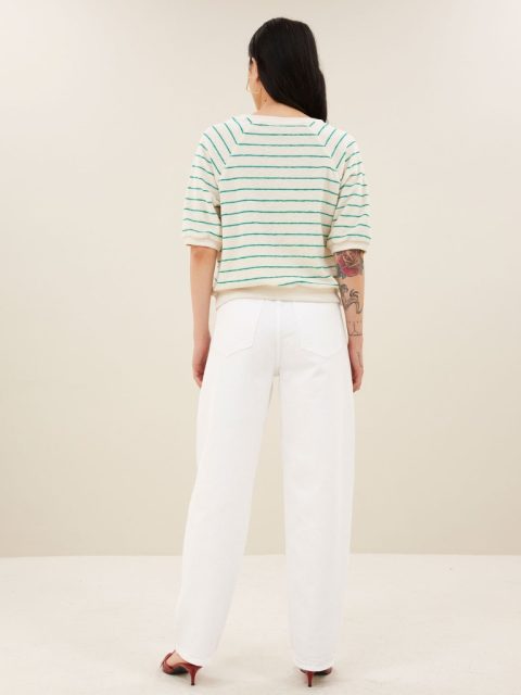 Alternative view of Top - Neva Slub Stripe, Green Lake