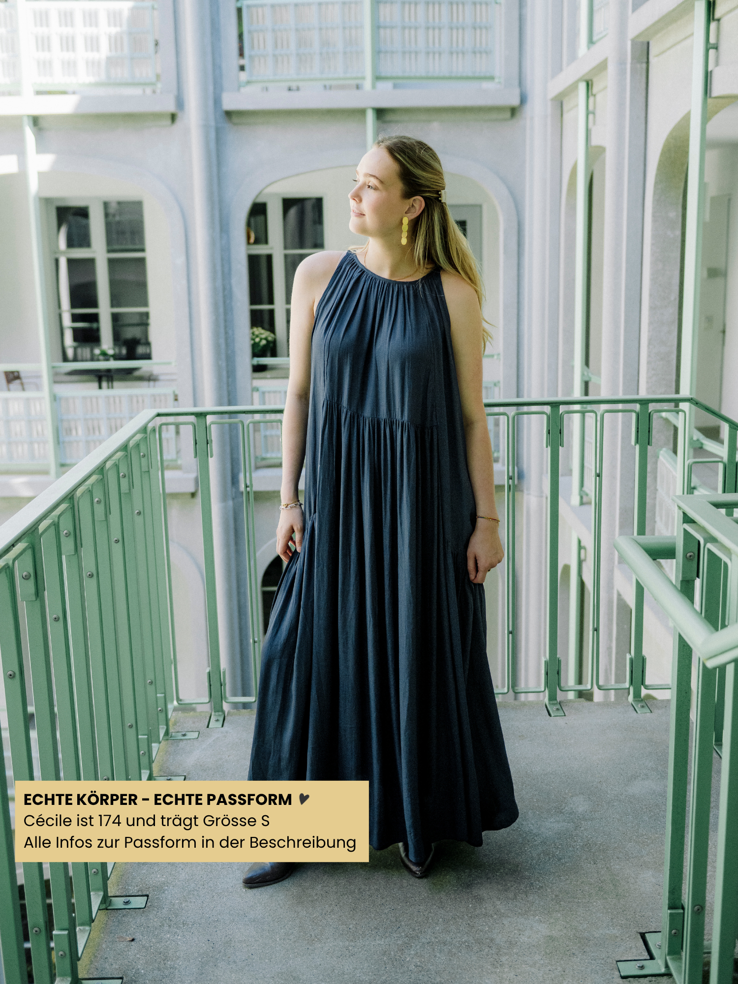 Kleid - Peggy twill, captain blue – Bild 4