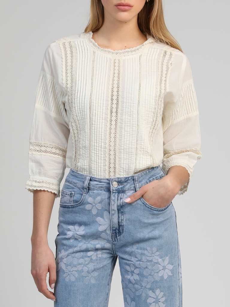 Bluse - Samilou, Ecru