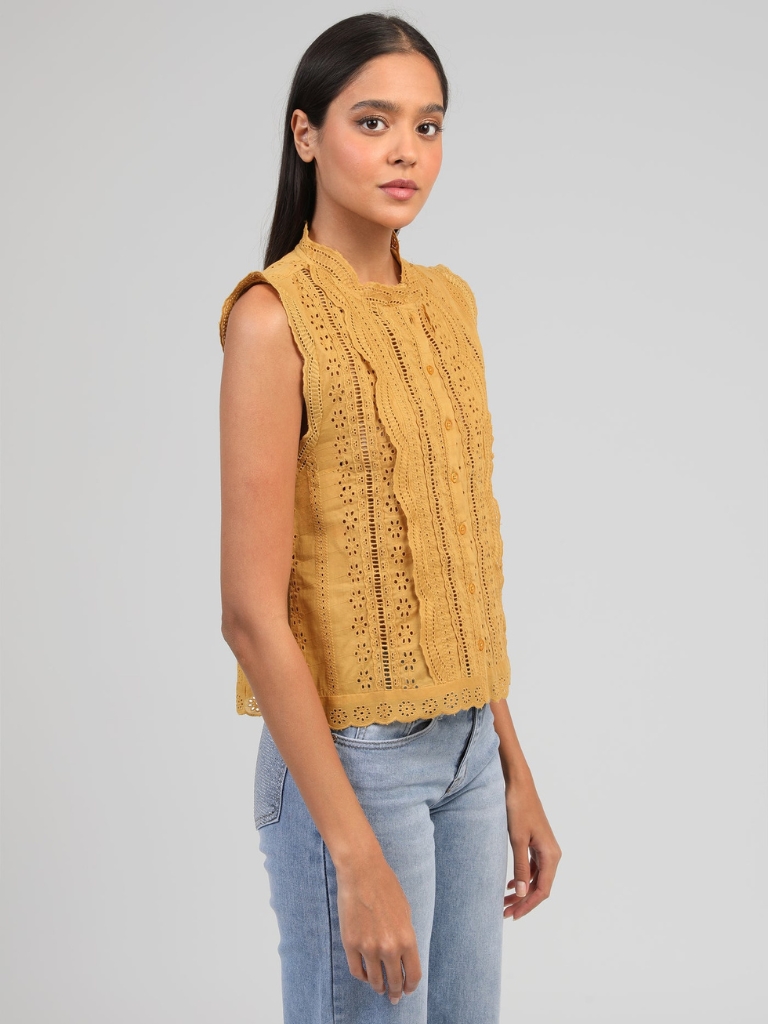 Bluse - Suzaya, Ocre – Bild 3