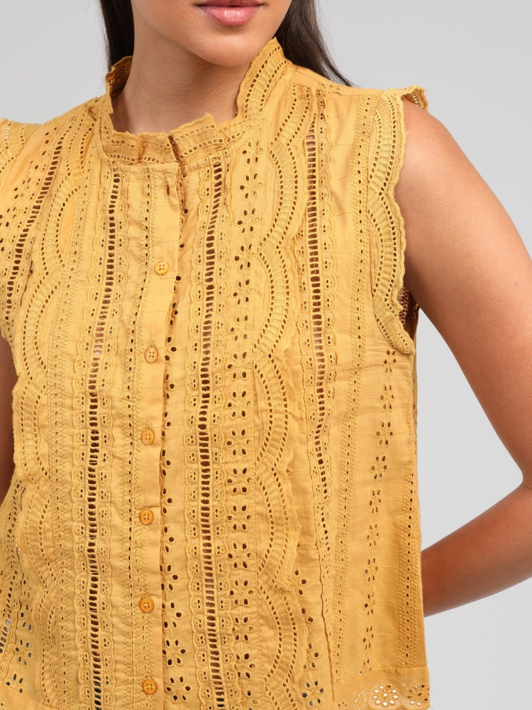 Bluse - Suzaya, Ocre – Bild 4