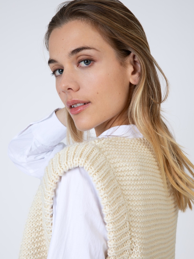 Gilet - Legringou, Vanille – Bild 4