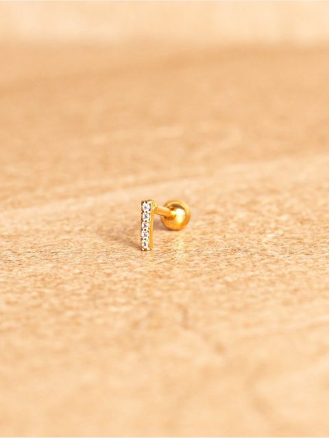 Ohrstecker - Mini Letter, I, Gold Plated