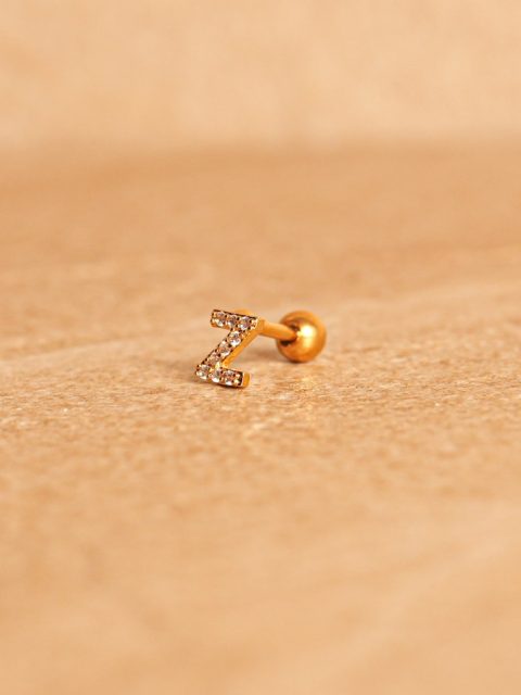 Ohrstecker - Mini Letter, Z, Gold Plated