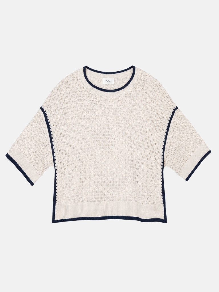 Pullover Kurzarm - Valmie, Ecru – Bild 6