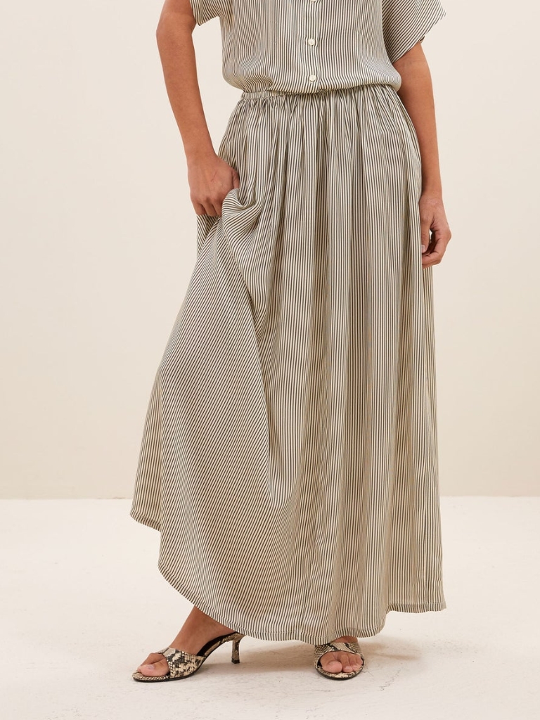 Rock - Reva Viscose, Graphite Stripe