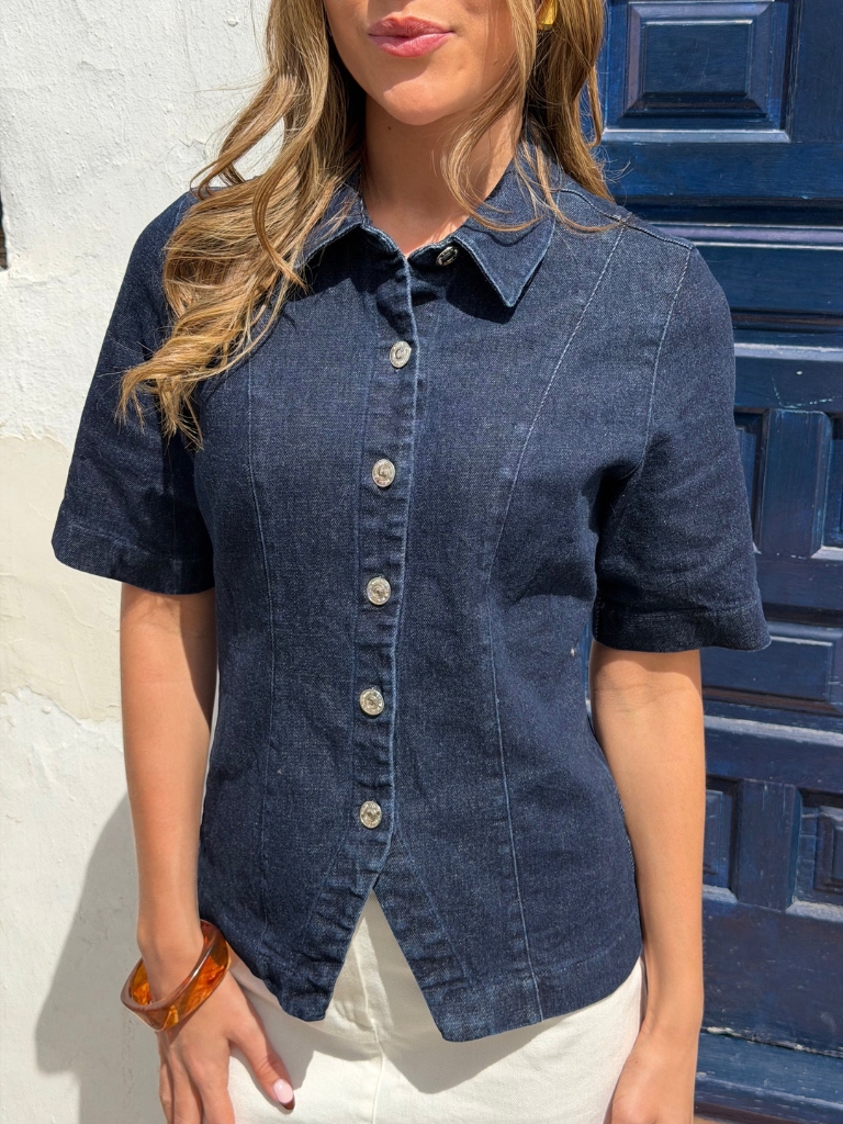 Shirt - Cecilia Denim, Dark Blue
