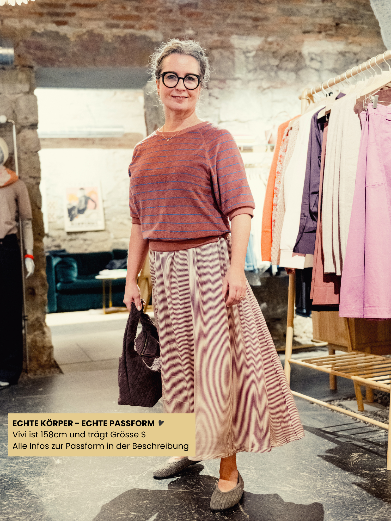 Top - Neva Slub Stripe, Withered Rose Stripe – Bild 4