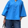 Gaspar Bluse - Mumbai Poplin, Blue