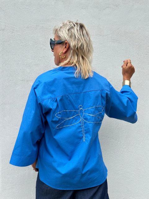 Alternative view of Bluse - Mumbai Poplin, Blue