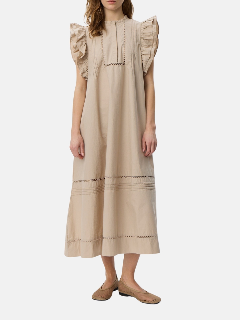 Kleid - OtaniaSW Frill Cotton, Feather Gray