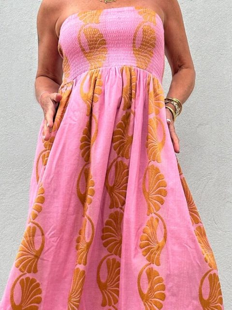 Gaspar Kleid Detail - Polo Dress, Pink