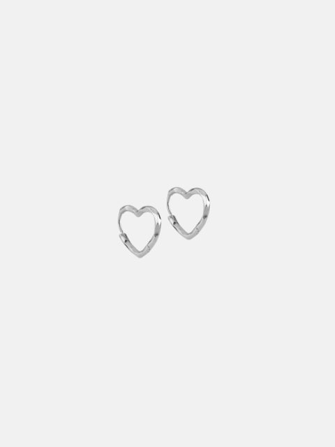 Alternative view of Ohrringe - Organic Heart Small, Silber
