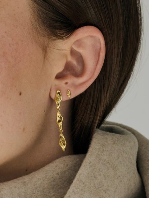 Alternative view of Ohrstecker - India Petit, Gold
